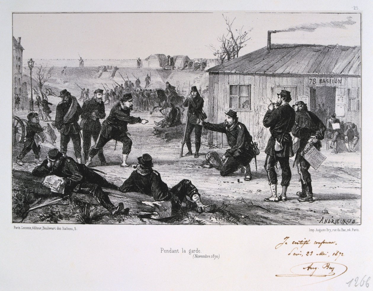 Pendant la garde, Siège de Paris, Guerre franco-prussienne, novembre 1870 - Auguste Bry