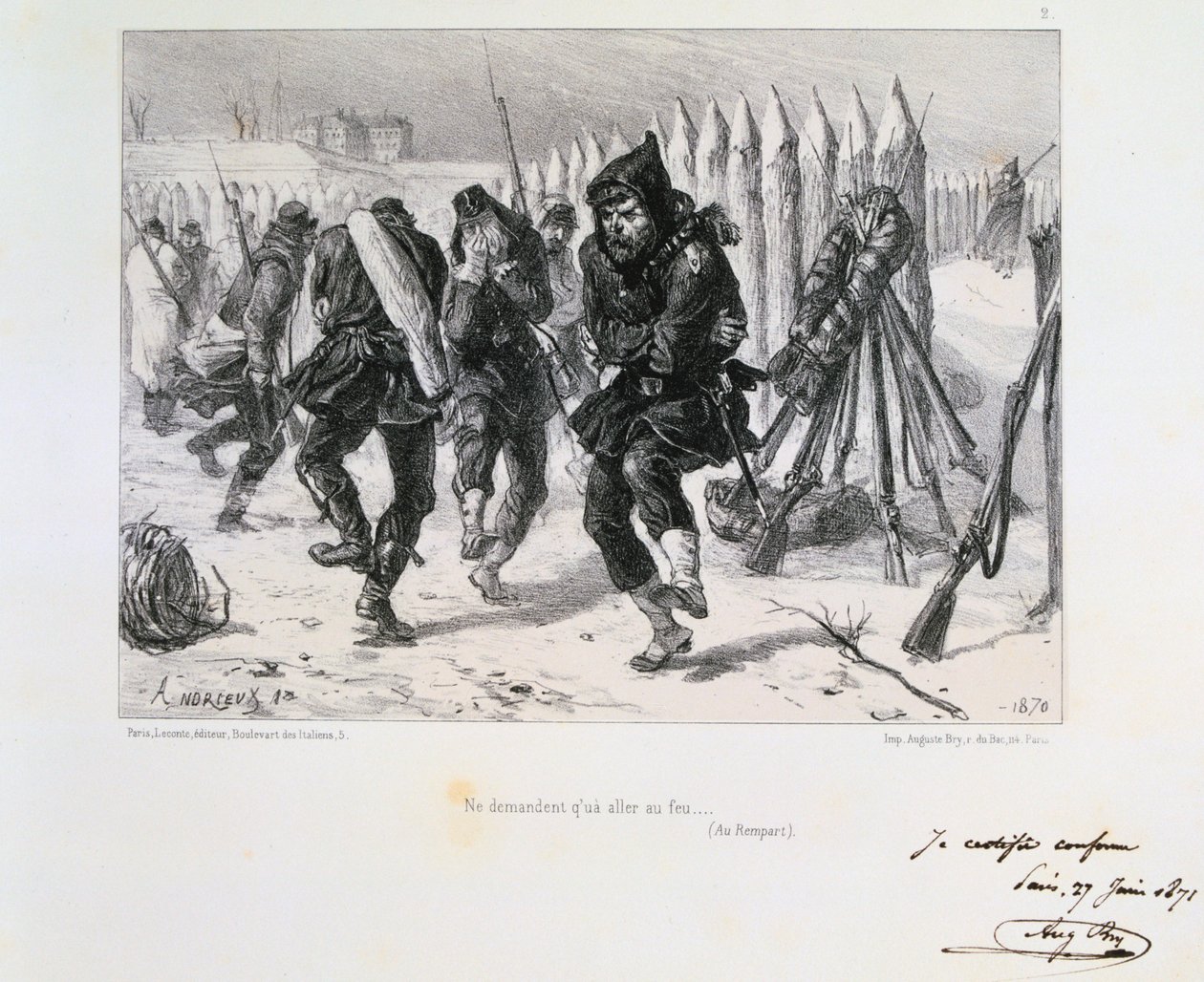 Siège de Paris, guerre franco-prussienne - Auguste Bry