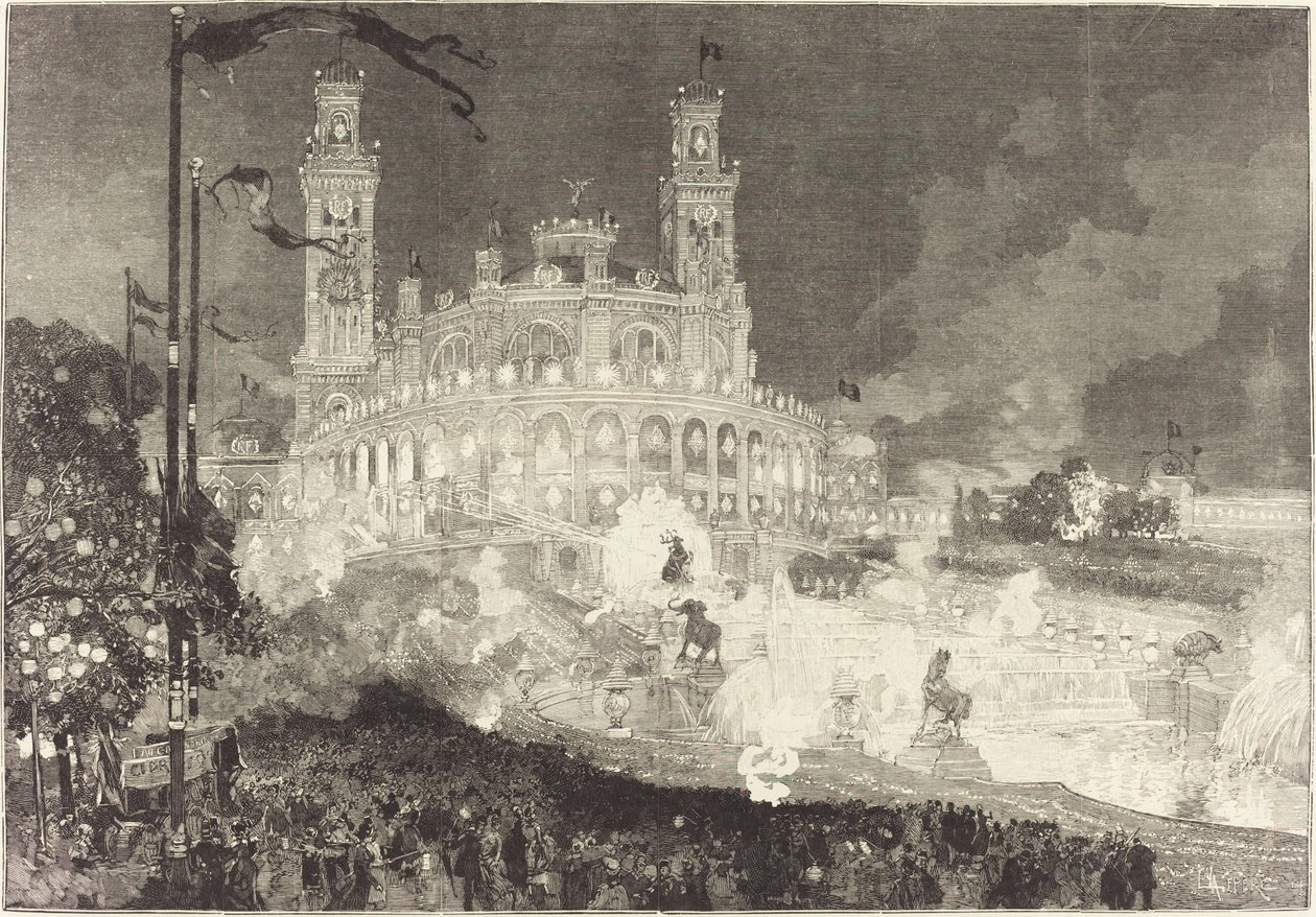 14 Juillet. Illumination du Palais du Trocadéro - Auguste Lepere