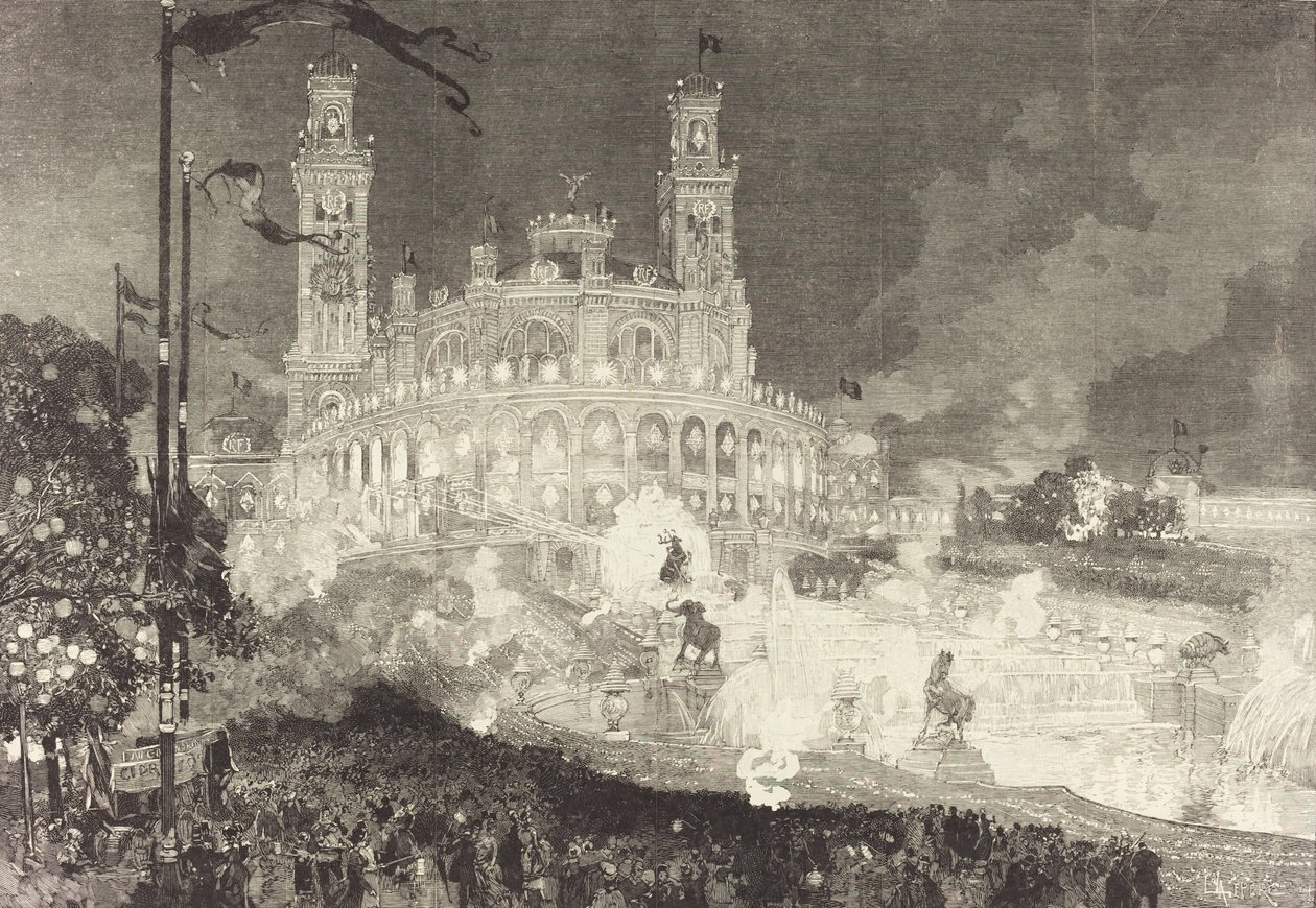 14 Juillet. Illumination du Palais du Trocadéro - Auguste Lepere