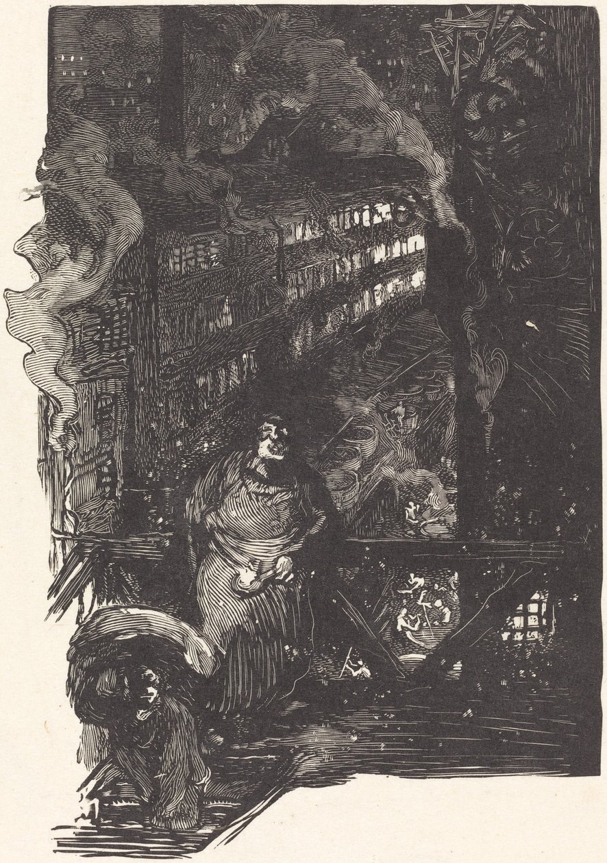 Atelier de magisserie aux Gobelins, publié 1901 - Auguste Lepere