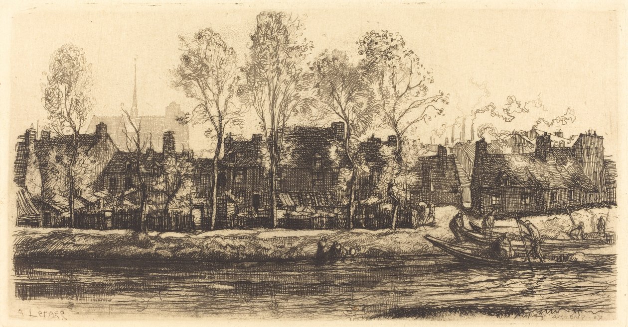 Bords de la Somme à Amiens, 1907 - Auguste Lepere
