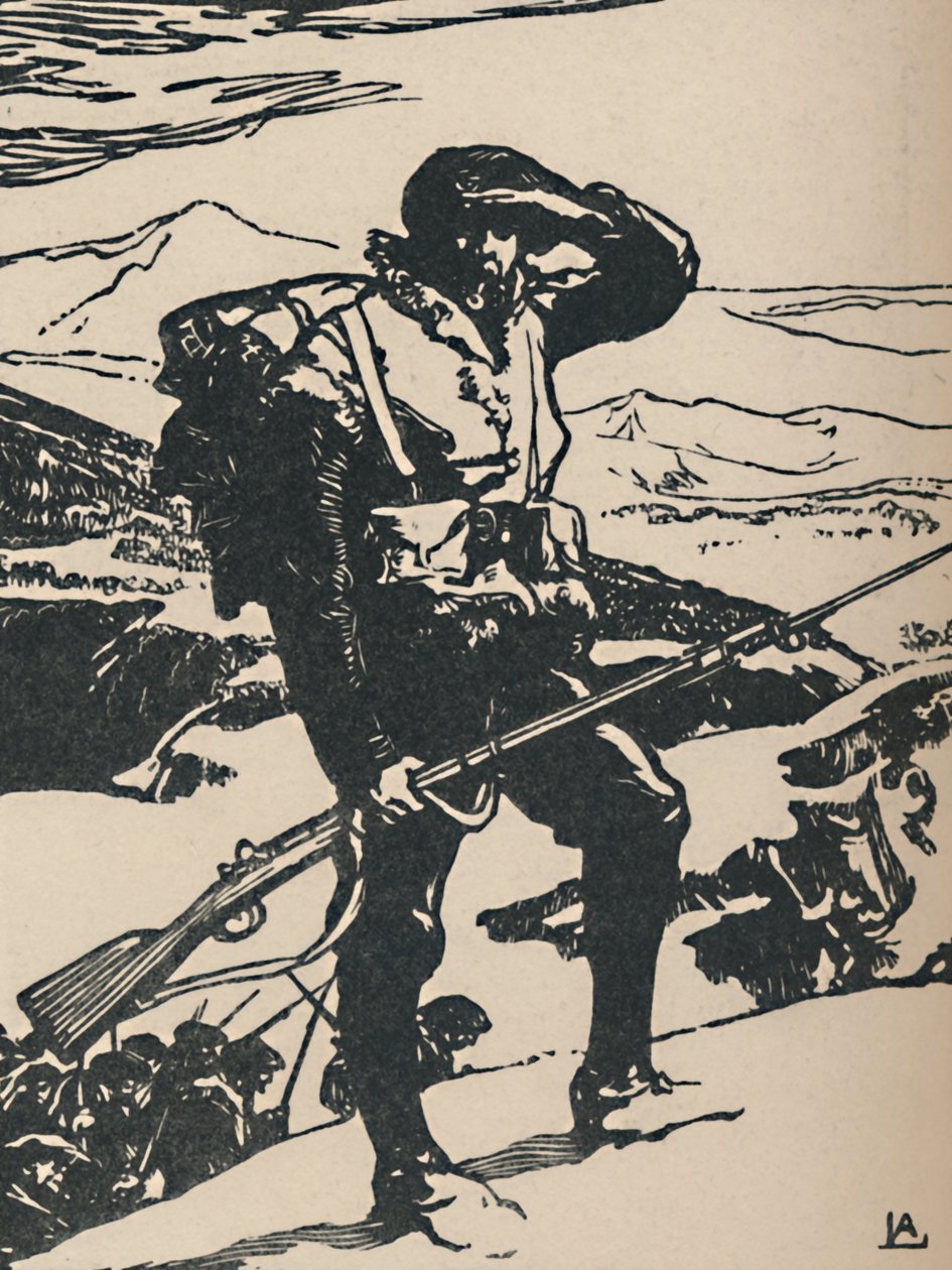 Chasseur Alpin regardant la plaine du Rhin, 1919 - Auguste Louis Lepère