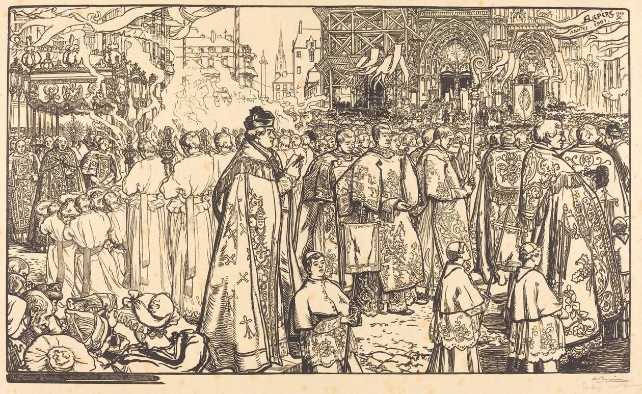 Procession de la Fête-Dieu à Nantes - Auguste Lepere