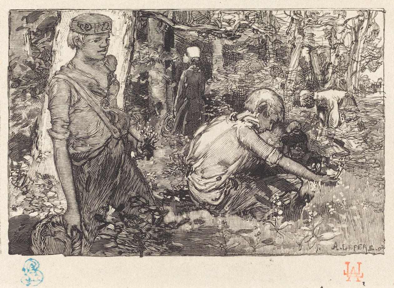 La cueillette du muguet - Auguste Lepere