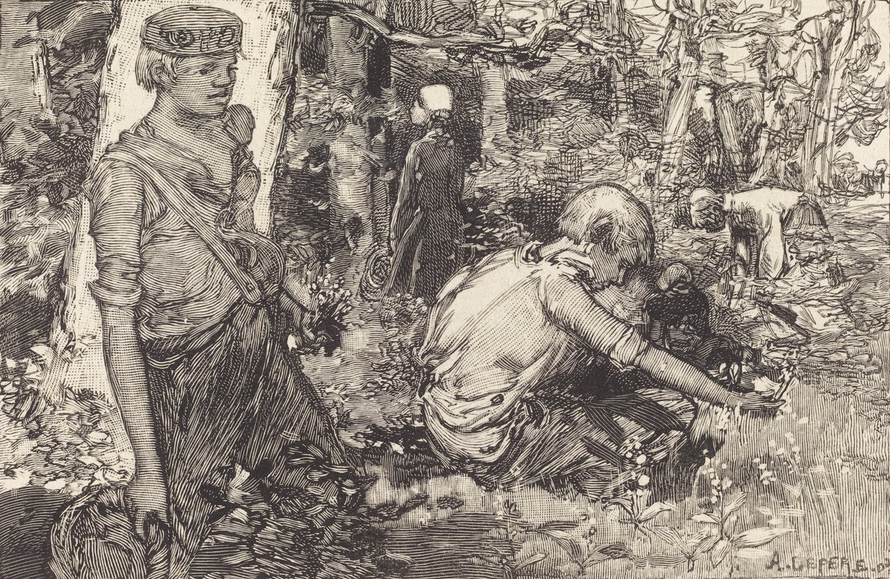 La cueillette du muguet - Auguste Lepere