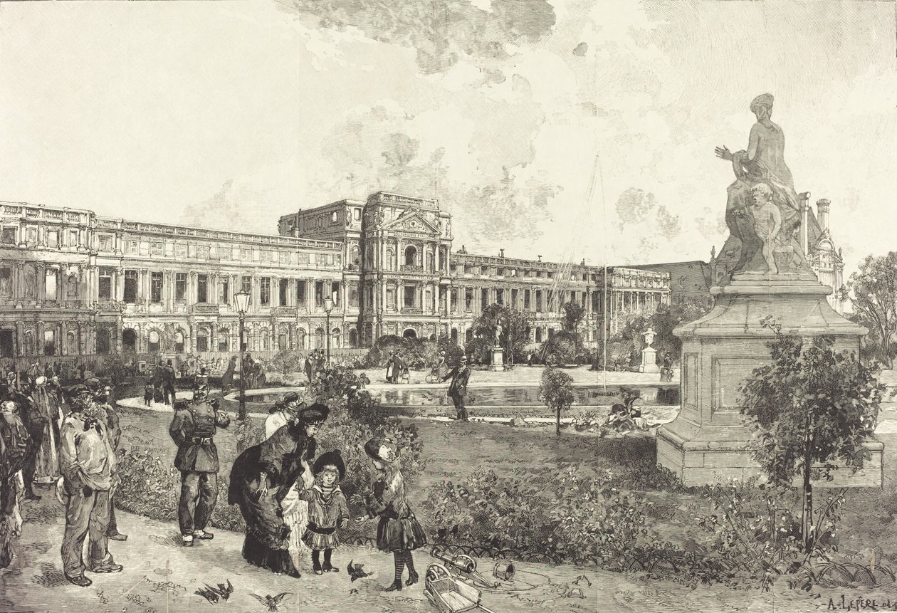 Les ruines du Palais des Tuileries avant leur démolition, 1883 - Auguste Lepere
