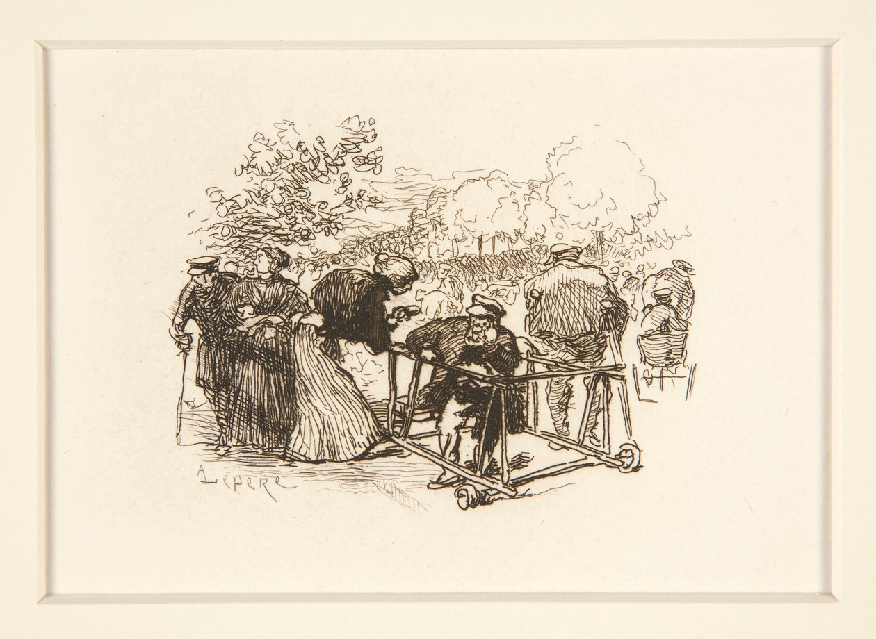 Homme dans un déambulateur, avec d