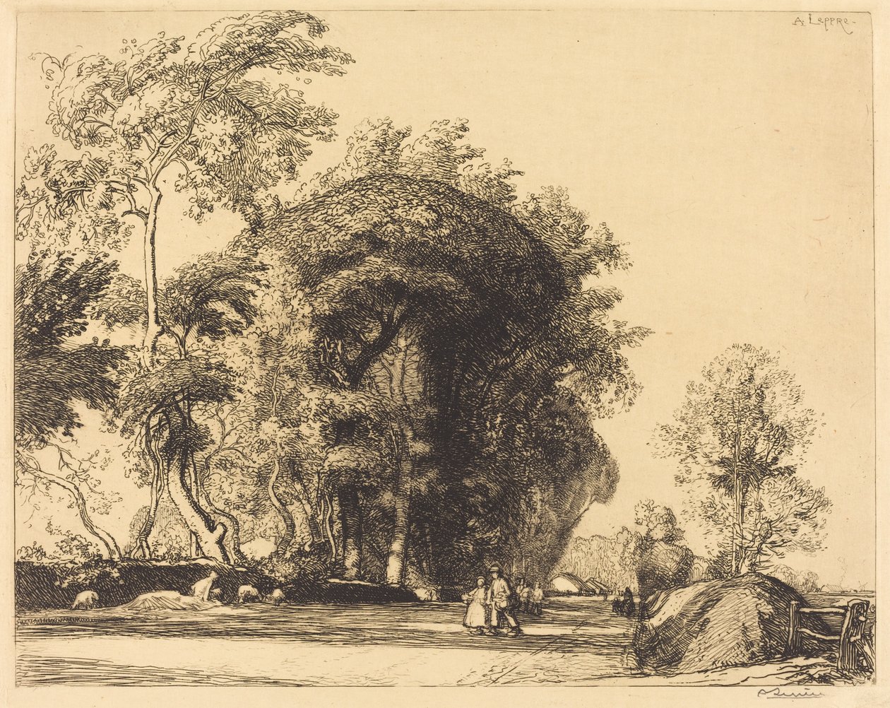 La route de St.-Gilles, St.-Jean-de-Monts - Auguste Lepere