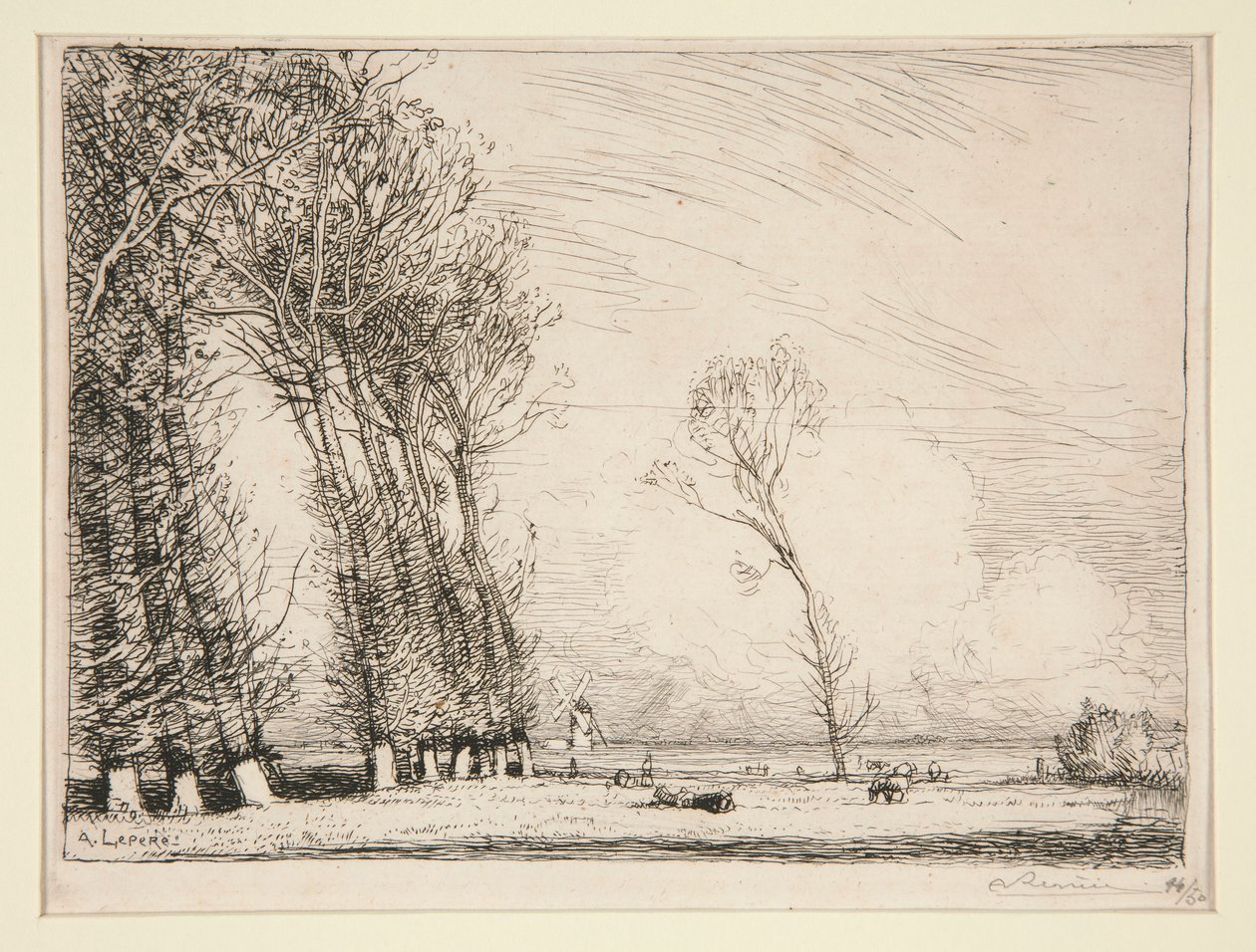 Rideau de peupliers (Vendée) - Auguste Lepere