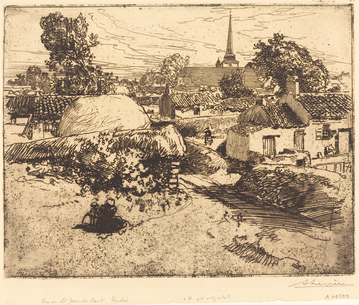Vue de St.-Jean-de-Mont, Vendée - Auguste Lepere