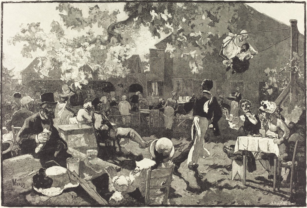 Le Cabaret du Coq de Bruyère au Bois de Meudon - Auguste Lepère after Daniel Vierge