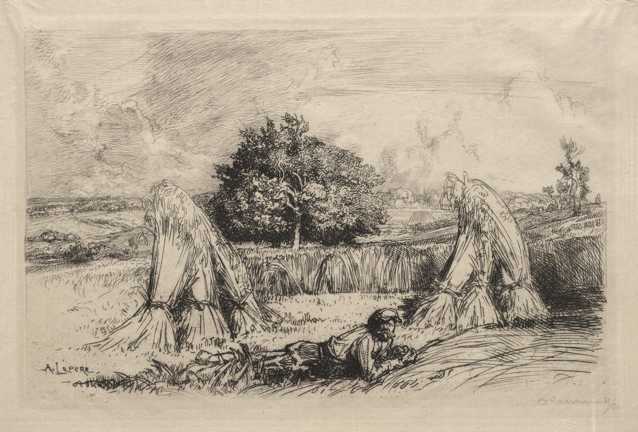 Gerbes de seigle, Crèvecœur - Auguste Louis Lepère