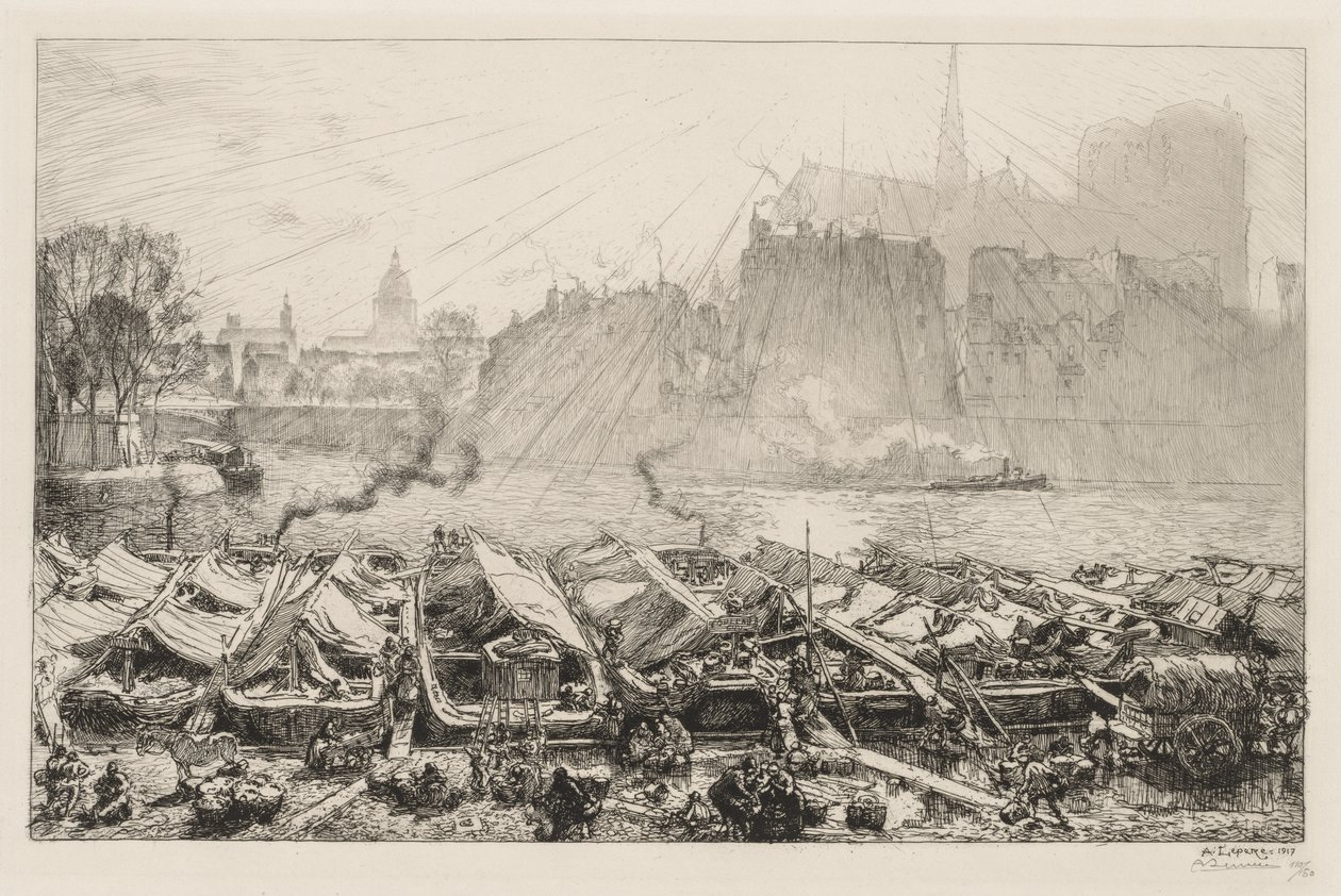 Le Grand Marché aux Pommes - Auguste Louis Lepère