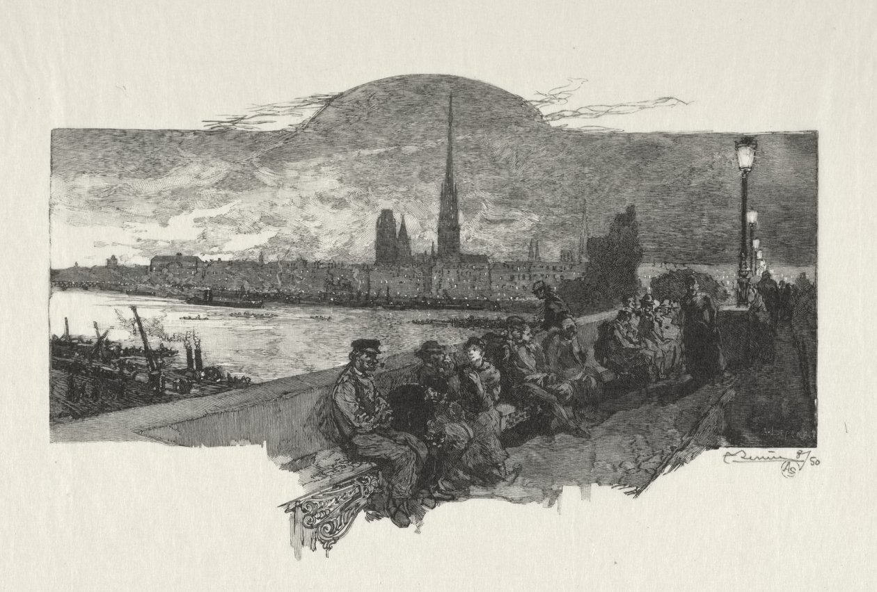 Rouen Illustré: Le Pont de Pierres - Auguste Louis Lepère