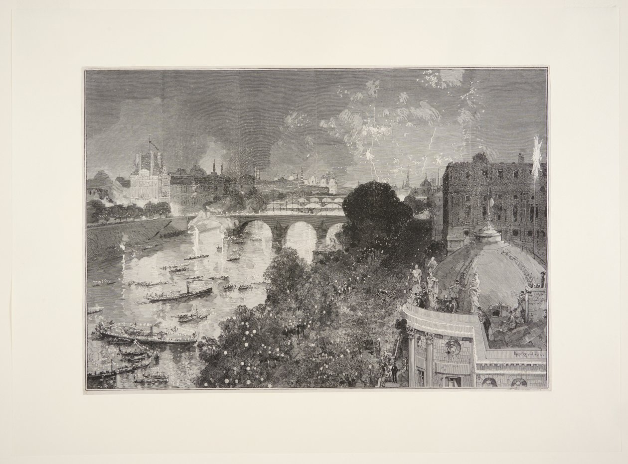 Fête nautique sur la Seine, 14 juillet - Auguste Louis Lepère
