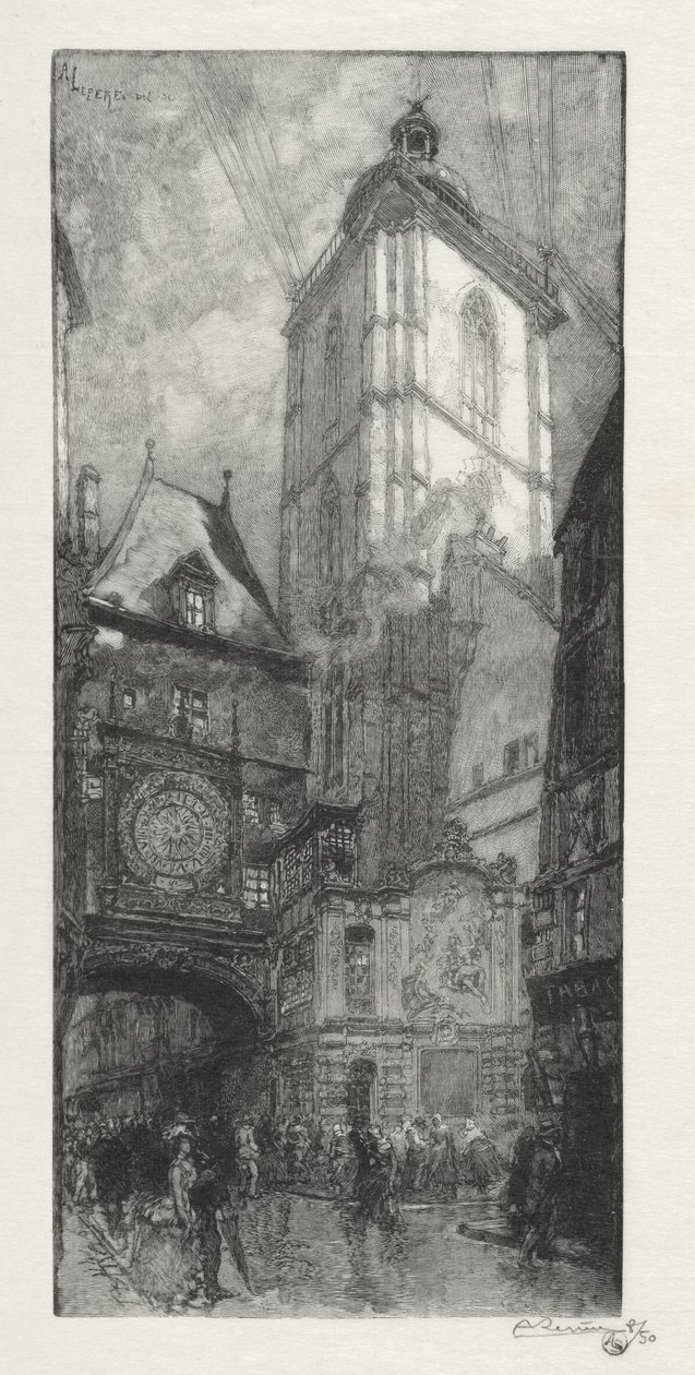 Rouen Illustré: La Gros Horloge - Auguste Louis Lepère