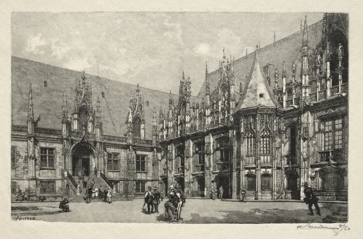 Rouen Illustré: Le Palais de Justice - Auguste Louis Lepère
