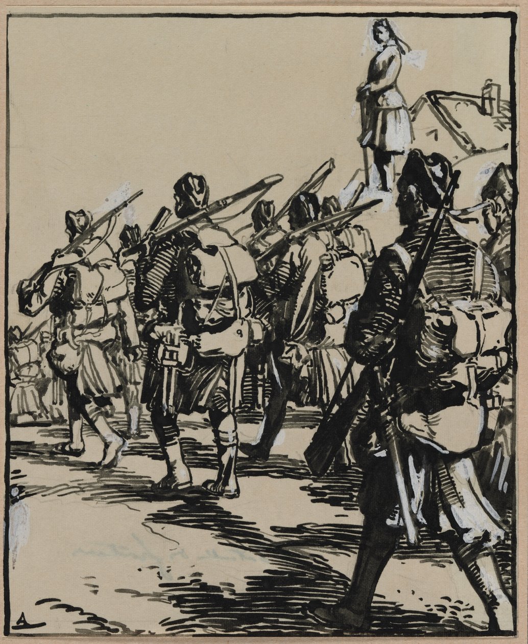 Bataille des Frontières: Groupe des Soldats Britanniques - Auguste Louis Lepère