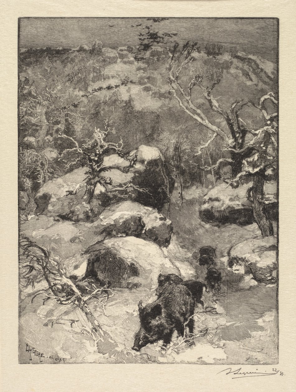 Forêt de Fontainebleau: Roche Cuvier-Châtillon - Auguste Louis Lepère