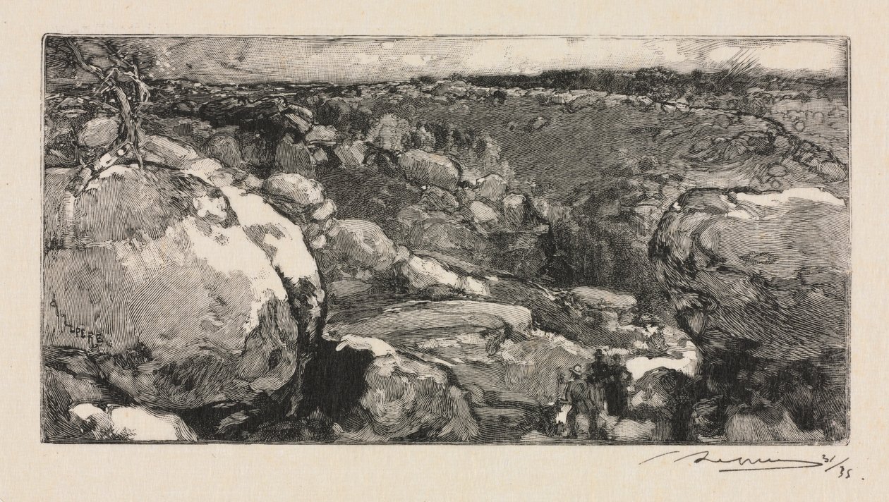 Forêt de Fontainebleau : Le Cirque de Long-Rocher, 1888 - Auguste Louis Lepère
