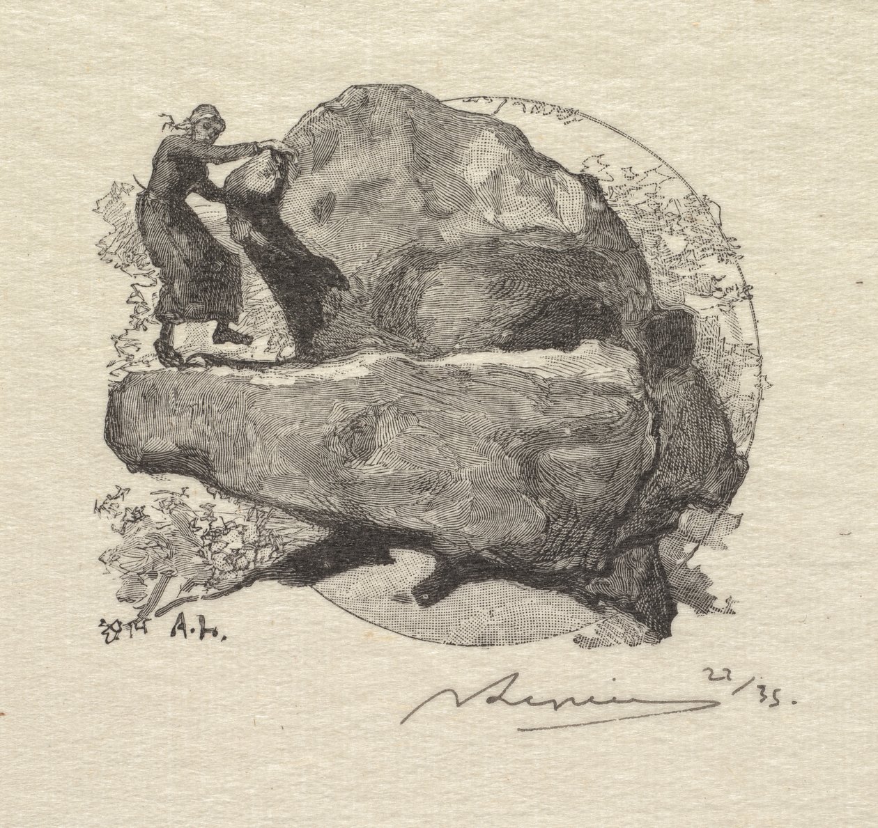 Forêt de Fontainebleau : La roche qui tremble, 1890 - Auguste Louis Lepère