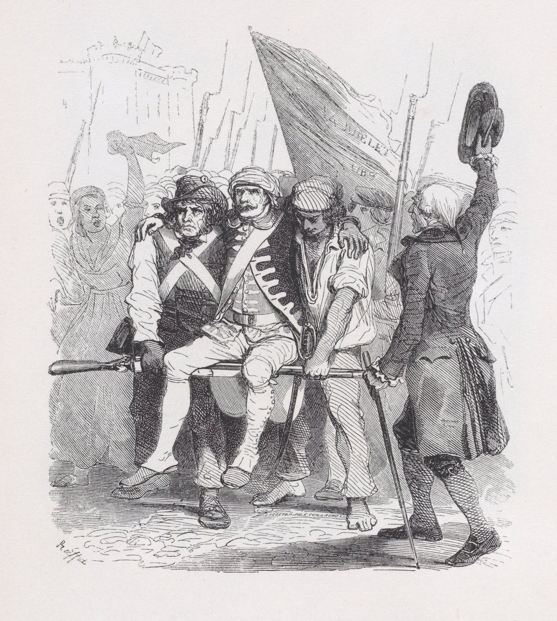 Quatorze Juillet, des Œuvres Complètes de Béranger, 1836 - Auguste Raffet, Lacoste, Eugène Guillaumot