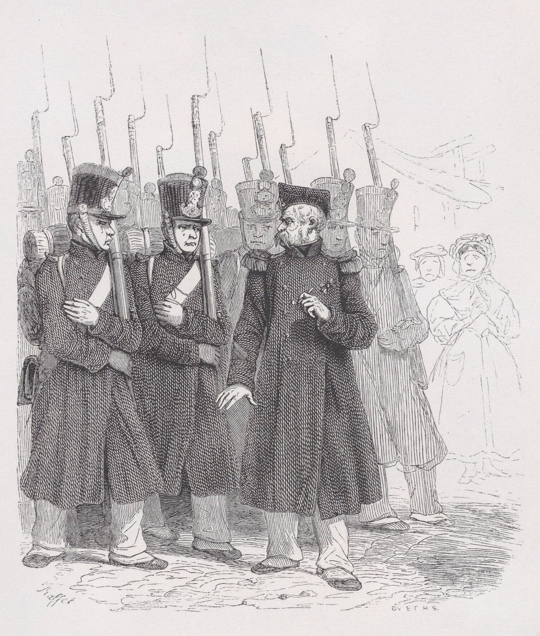 Le vieux caporal des Œuvres complètes de Béranger, 1836 - Auguste Raffet