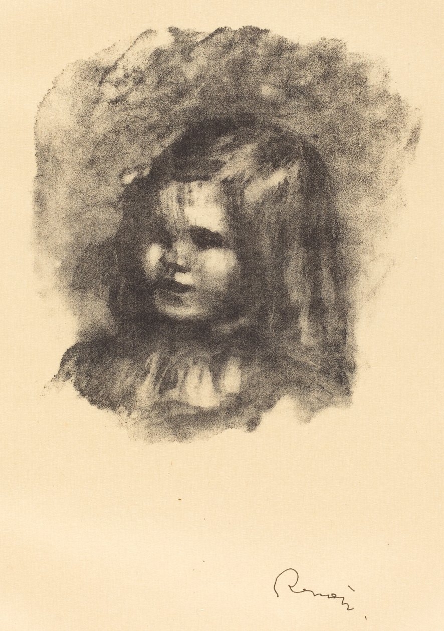 Claude Renoir, tourné à gauche - Auguste Renoir