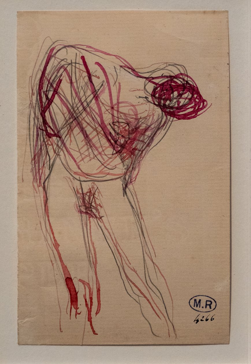 Femme à moitié nue, inclinée vers la droite - Auguste Rodin