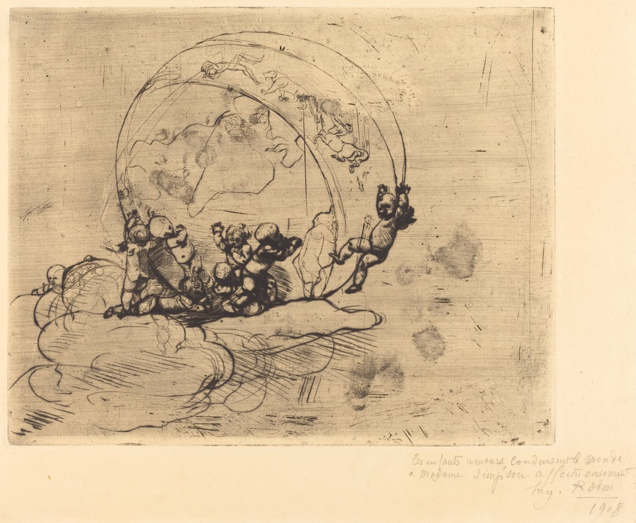 Les Amours conduisant le monde - Auguste Rodin
