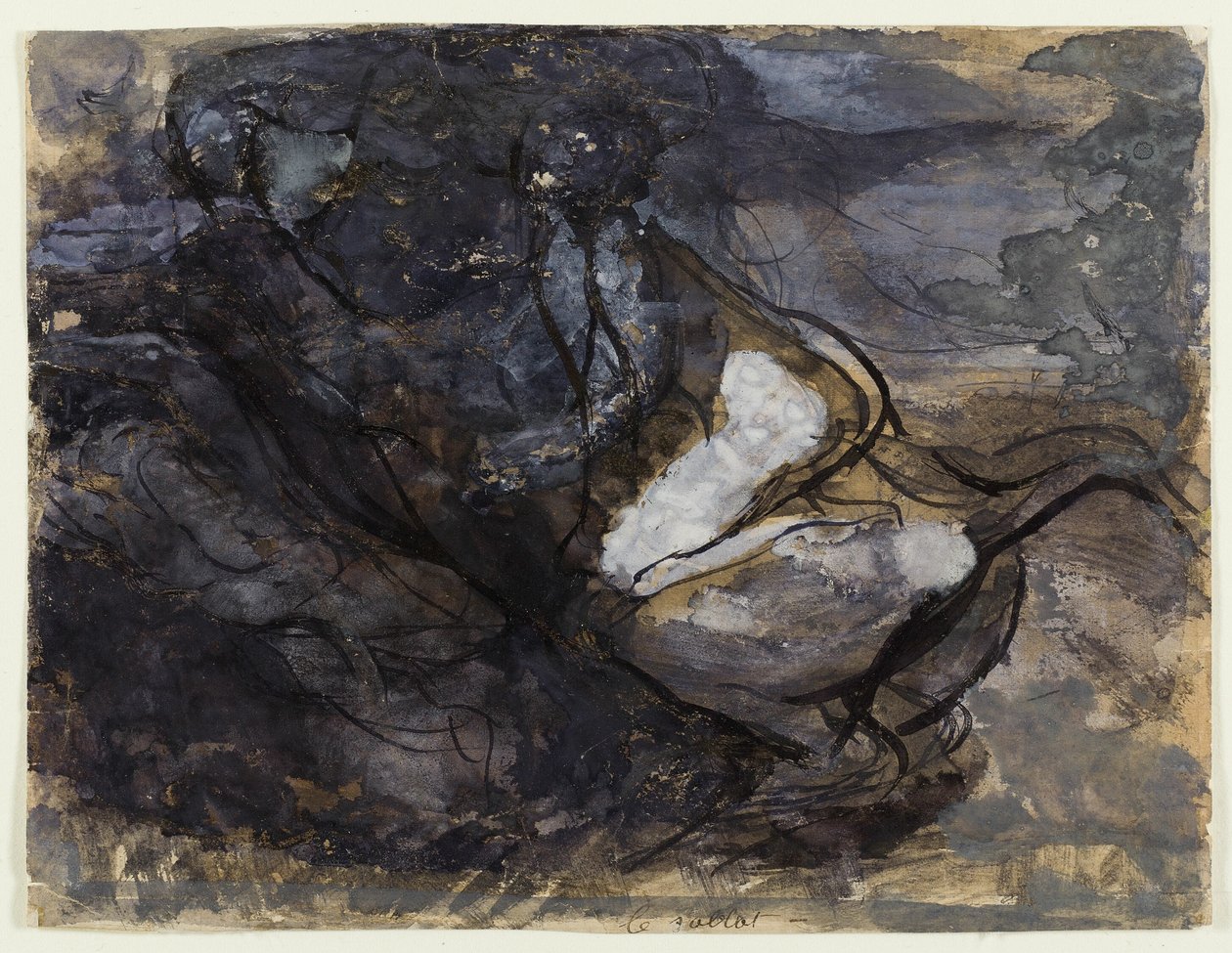 Le sabbat des sorcières (recto) ; Esquisses de centaures (verso) - Auguste Rodin