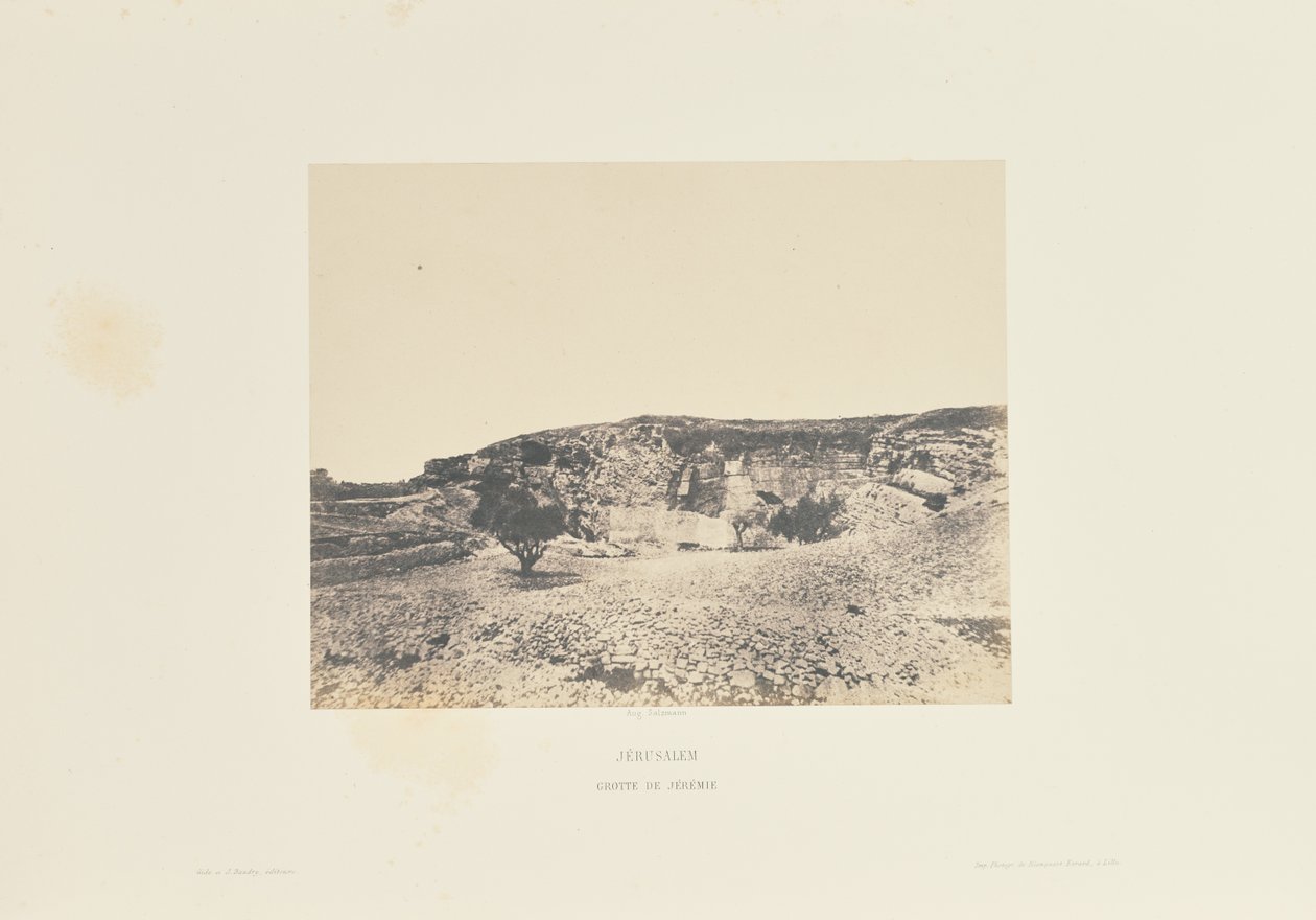 Jérusalem. Grotte de Jérémie - Auguste Salzmann
