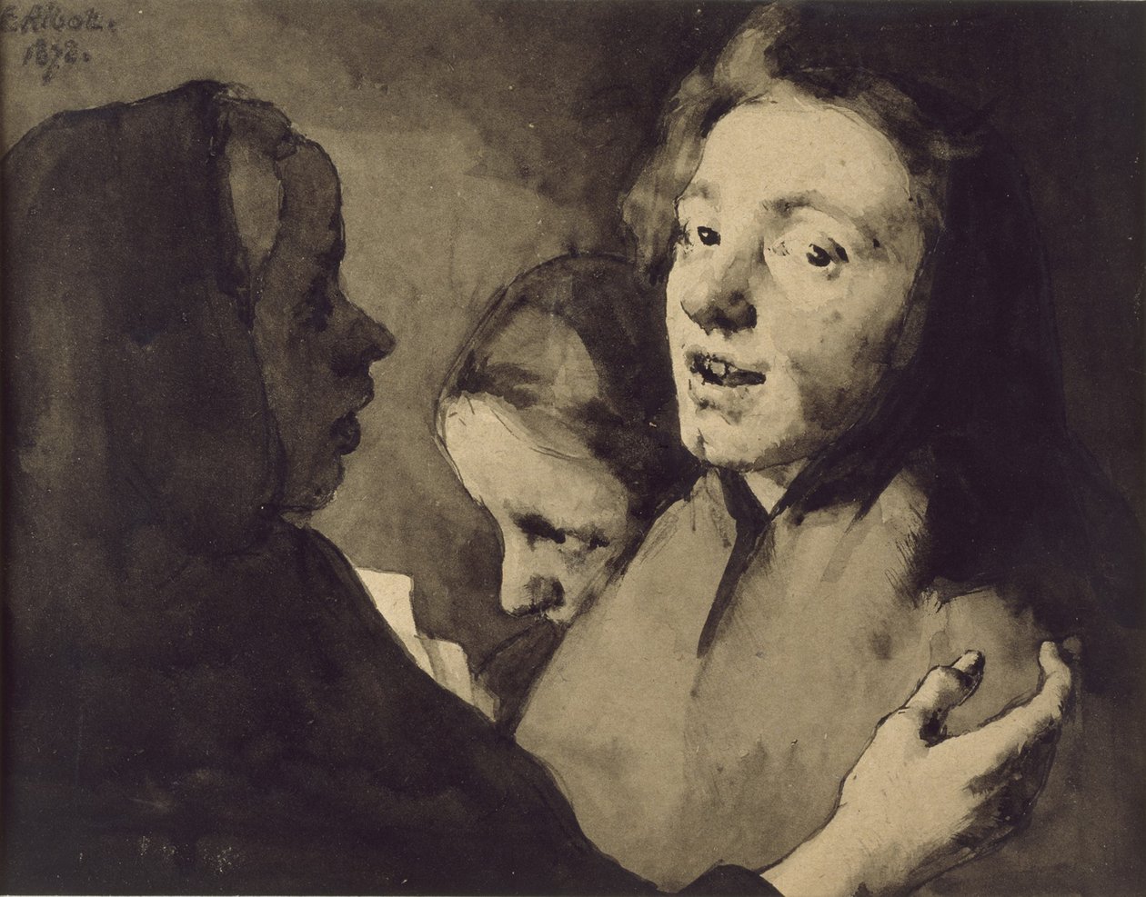 Conversation Piece: Trois têtes, 1872 - Auguste Theodule Ribot