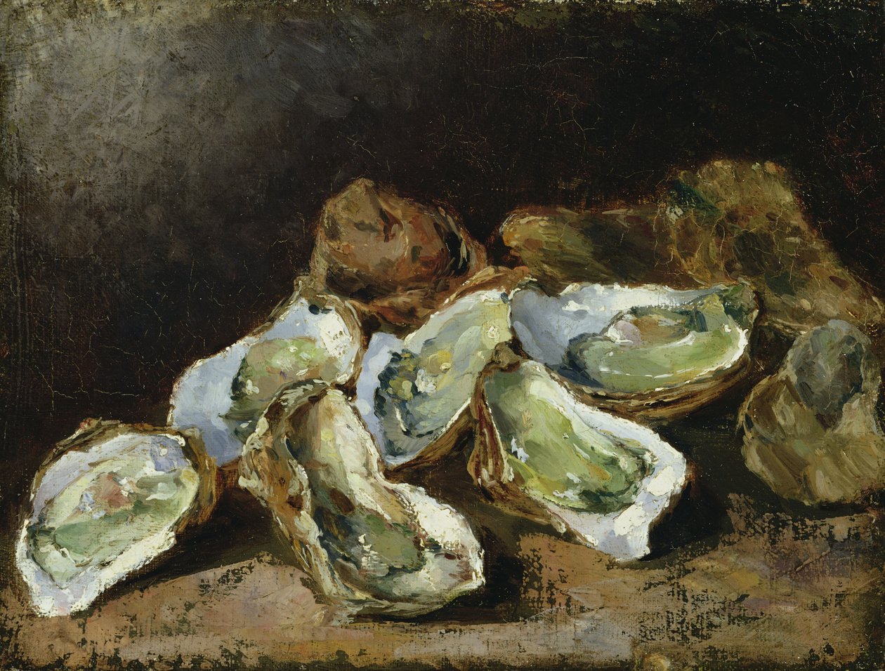 Nature morte aux huîtres (huile sur toile) - Auguste Theodule Ribot