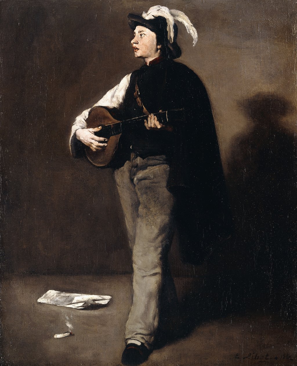 Le joueur de mandoline, 1862 - Auguste Theodule Ribot