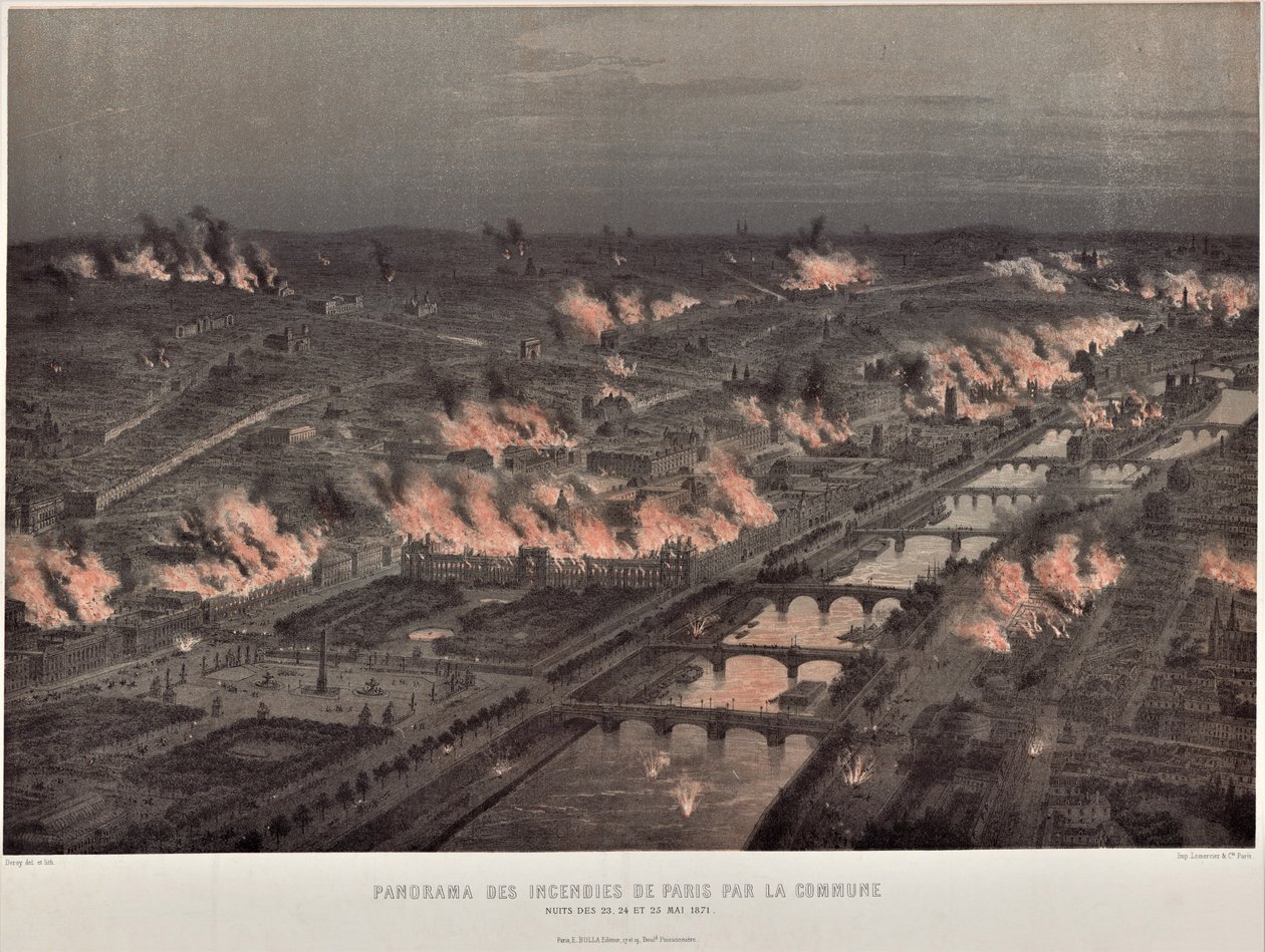 Commune de Paris nuit du 23 au 24 mai incendies dans Paris - Auguste Victor Deroy