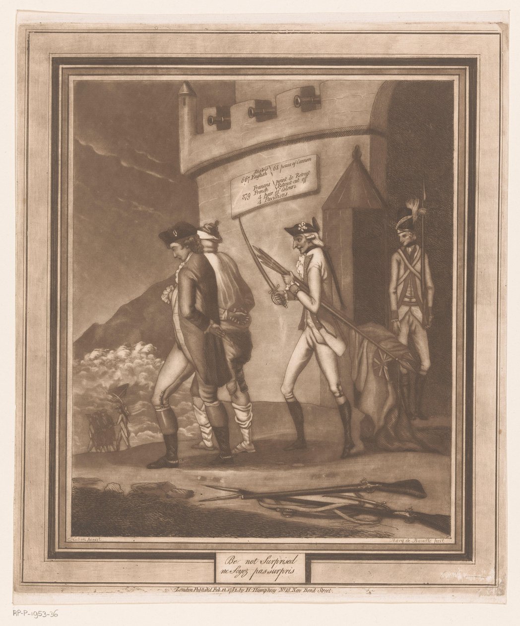 Soldats avec deux prisonniers près de la tour - Auguste de Bouillé