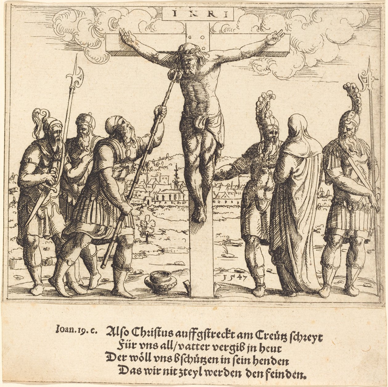 Le Christ reçoit du vinaigre à boire - Augustin Hirschvogel