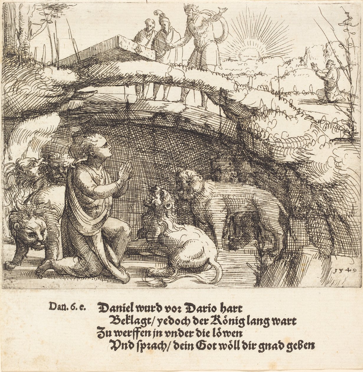 Daniel dans la fosse aux lions - Augustin Hirschvogel