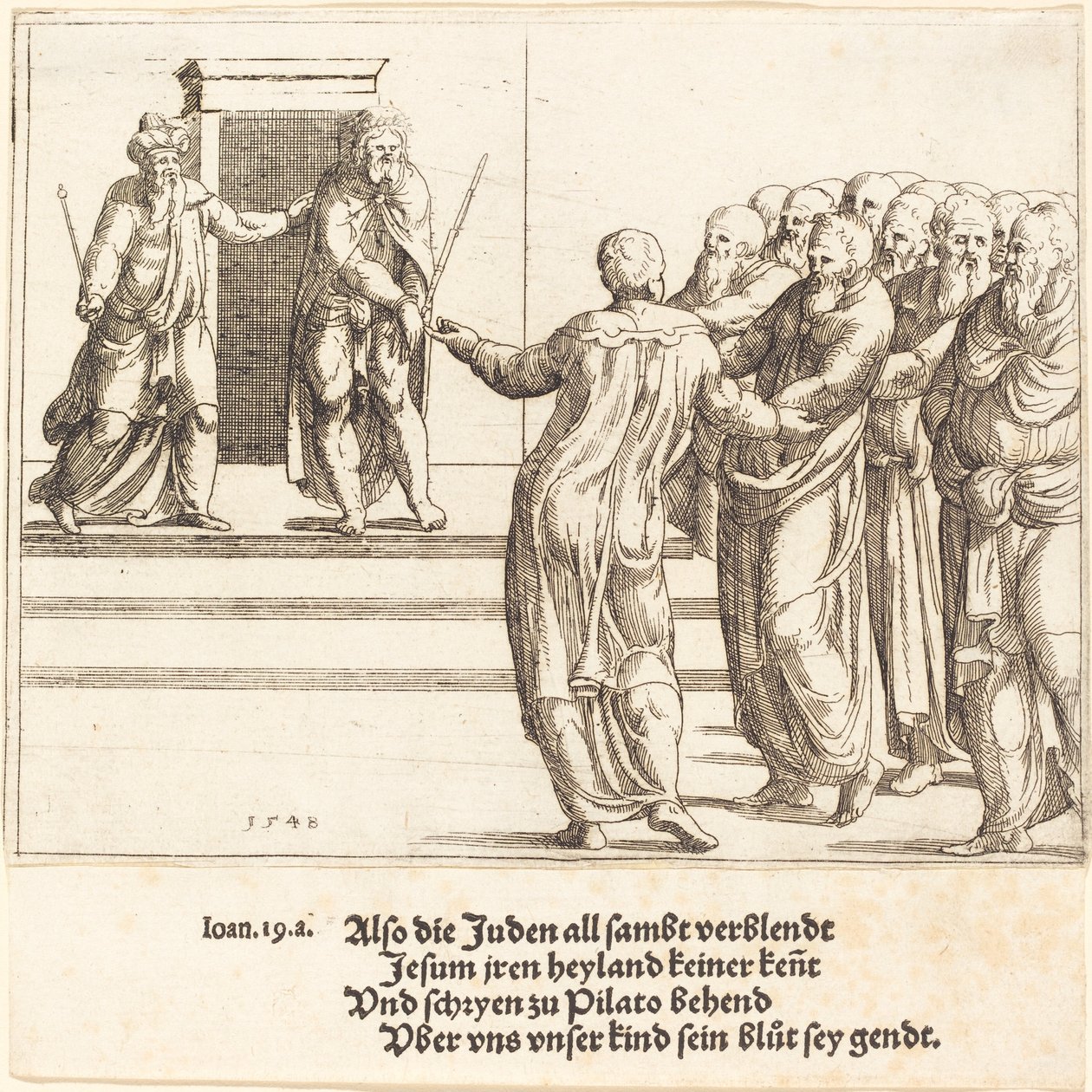 Ecce Homo, et les Juifs renient le Christ - Augustin Hirschvogel