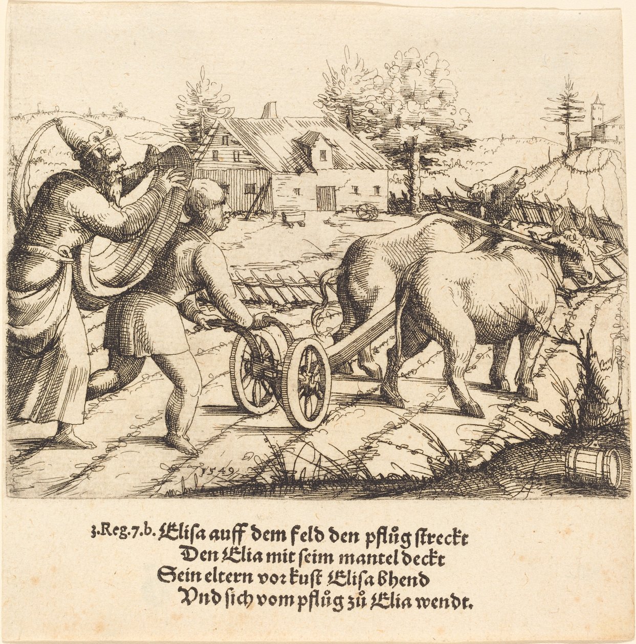 Élie oint Élisée, 1549 - Augustin Hirschvogel