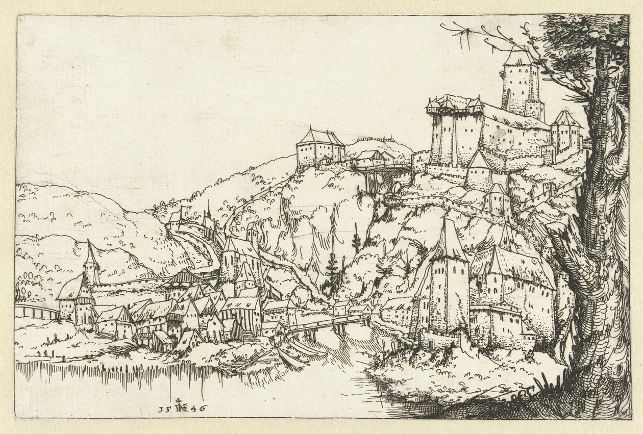 Vue de Passau - Augustin Hirschvogel