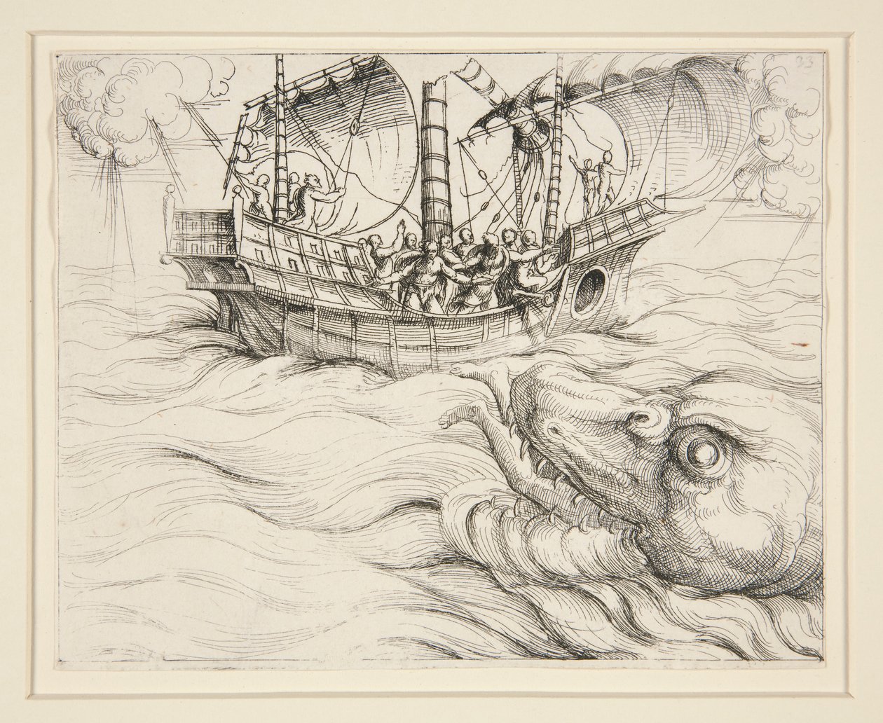 Jonas avalé par la baleine - Augustin Hirschvogel