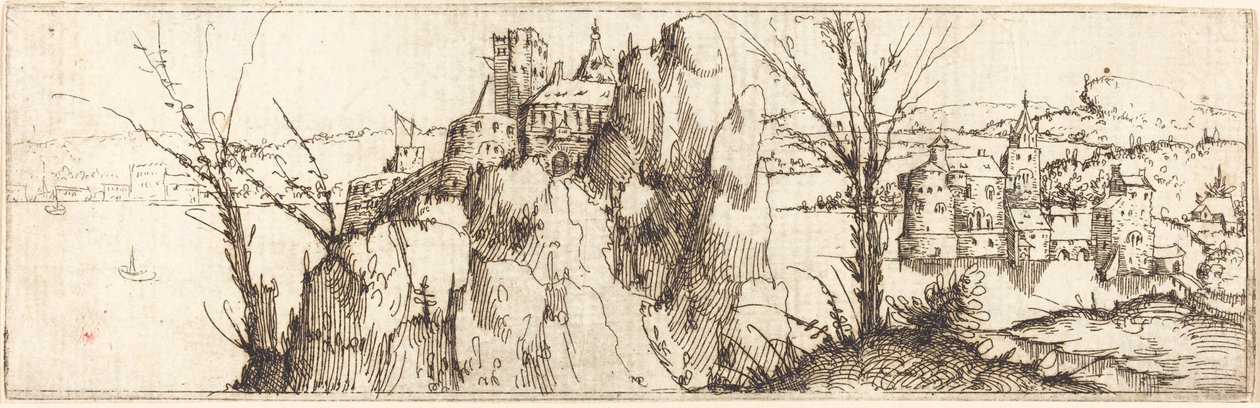 Paysage avec un lac - Augustin Hirschvogel