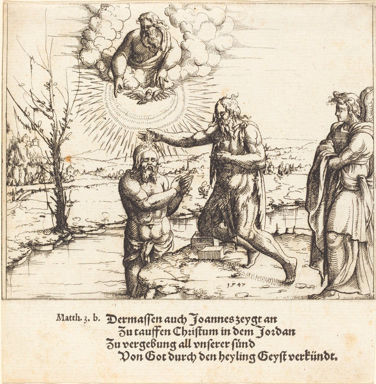 Le Baptême du Christ, 1547 - Augustin Hirschvogel