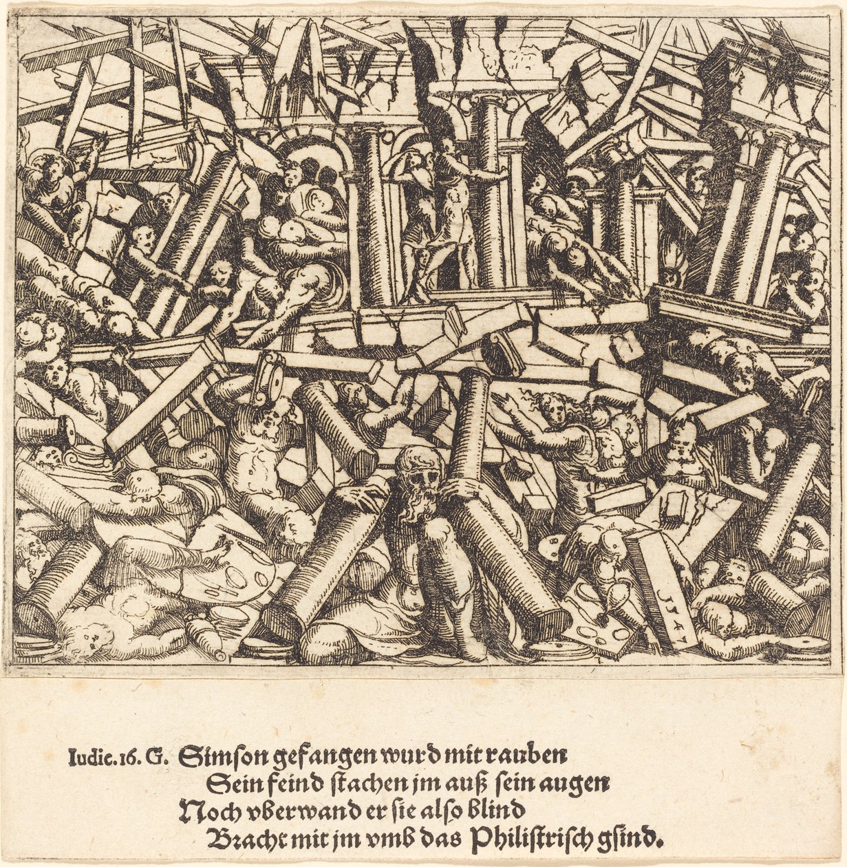 La mort de Samson - Augustin Hirschvogel