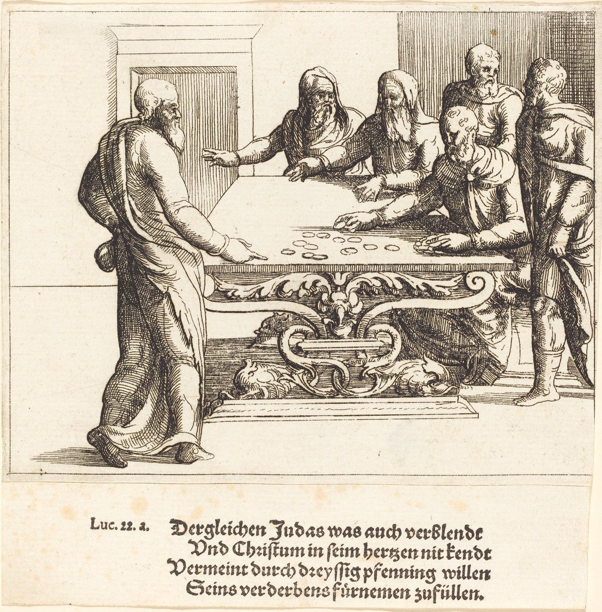 Le paiement de Judas - Augustin Hirschvogel