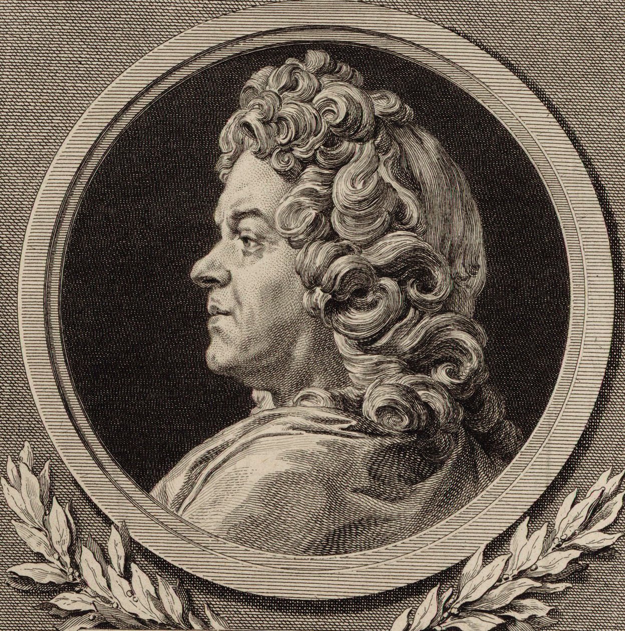 Portrait du compositeur Jean-Baptiste Lully 1632-1687, 1770 - Augustin Saint Aubin de