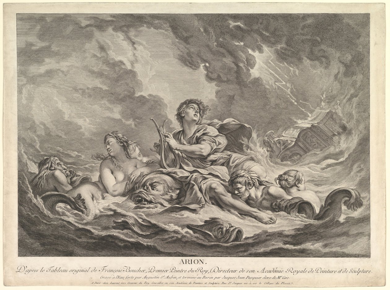 Arion, 1763-66 - Augustin de Saint Aubin